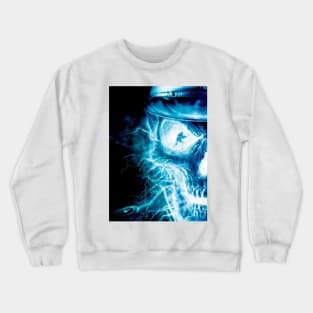 blue flame skull Crewneck Sweatshirt